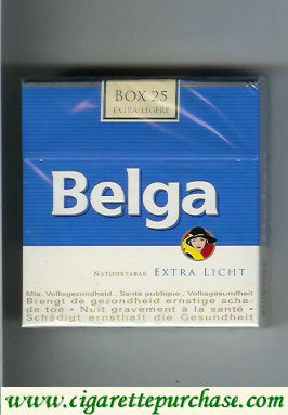 Belga Extra Licht cigarettes Natuurtabak 25 box